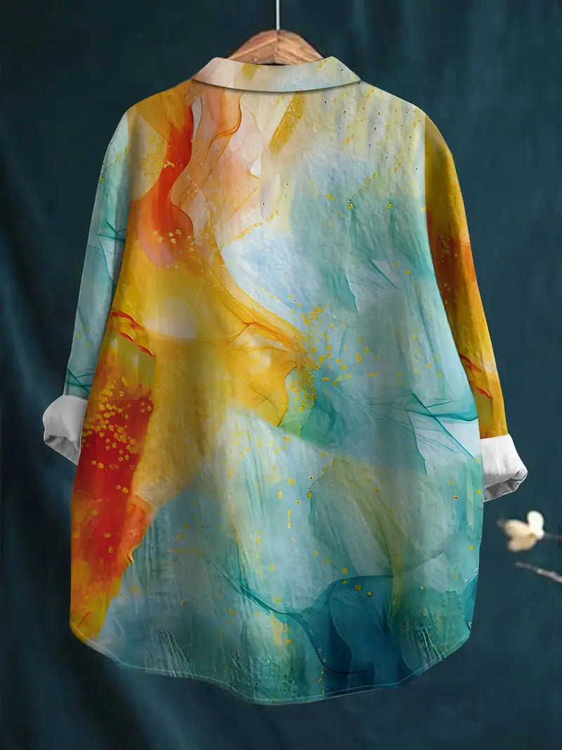 Vintage Base Art Print Casual Shirt with Pocket